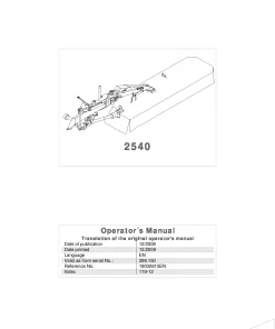 Kverneland 2540 Mower Disc Plain 2009 Operation Maintenance Manual PDF download