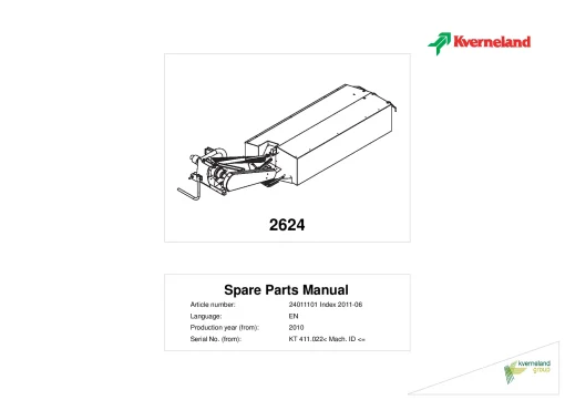 Kverneland 2624 Mower Disc Plain 2010 Parts Manual Catalog Pdf Download