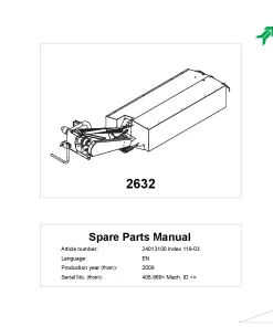 Kverneland 2632 Mower Disc Plain 2009 Sn 418912 Parts Manual Catalog Pdf Download