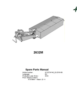Kverneland 2632M Mower Disc Plain 2018 Parts Manual Catalog Pdf Download