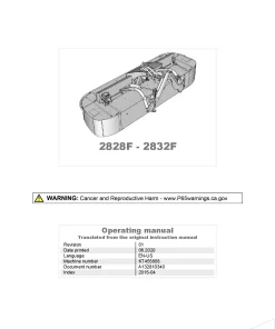Kverneland 2828F -2832F Mower Disc Plain 2015 North America Operation Maintenance Manual PDF download