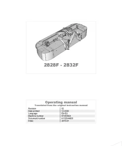 Kverneland 2828F -2832F Mower Disc Plain 2015 Operation Maintenance Manual PDF download