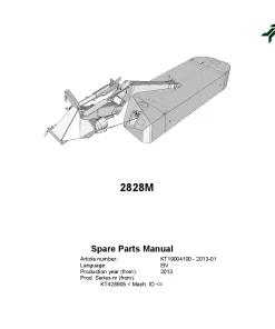 Kverneland 2828M Mower Disc Plain 2013 Sn 428905 Parts Manual Catalog Pdf Download