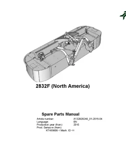 Kverneland 2832F Mower Disc Plain 2015 North America Parts Manual Catalog Pdf Download
