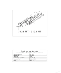 Kverneland 3128 3132 -MT Mower Conditioner 2011 Operation Maintenance Manual PDF download