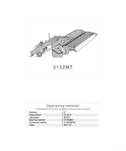 Kverneland 3132MT Mower Conditioner 2015 Operation Maintenance Manual PDF download
