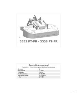 Kverneland 3332 3336 -FT-FR Mower Conditioner 2019 Operation Maintenance Manual PDF download