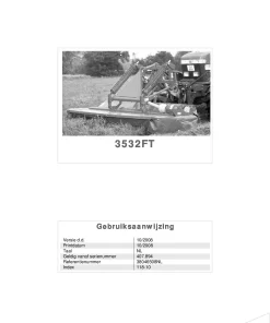 Kverneland 3532FT Mower Conditioner 2008 Operation Maintenance Manual PDF download