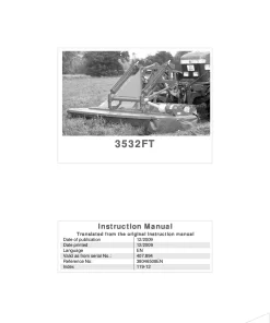 Kverneland 3532FT Mower Conditioner 2009 Operation Maintenance Manual PDF download