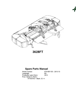 Kverneland 3628FT Mower Conditioner 2013 Parts Manual Catalog Pdf Download