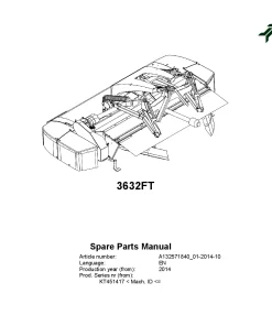 Kverneland 3632FT Mower Conditioner 2014 Parts Manual Catalog Pdf Download