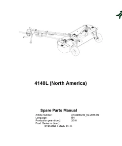 Kverneland 4140L Mower Disc Plain 2016 North America Parts Manual Catalog Pdf Download