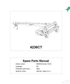 Kverneland 4236CT Mower Conditioner 2008 Sn 404282- Parts Manual Catalog Pdf Download