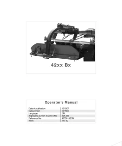 Kverneland 42xx Bx Mower Conditioner 2007 Operation Maintenance Manual PDF download