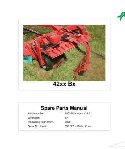 Kverneland 42xx Bx Mower Conditioner 2008 Parts Manual Catalog Pdf Download