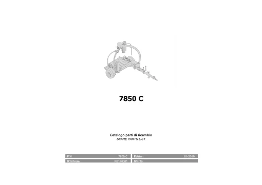 Kverneland 7850 C Round Bale wrappers 2019 Parts Manual Catalog Pdf Download