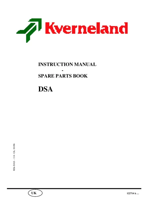 Kverneland DSA Disa Harrow Xompact Parts Manual Catalog Pdf Download