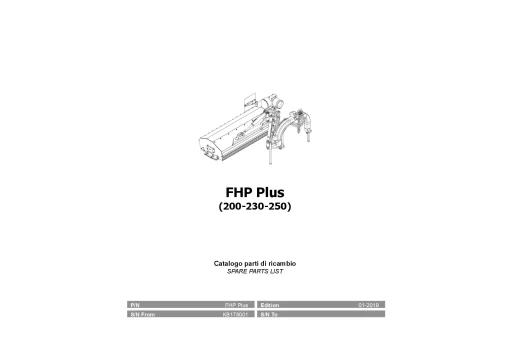 Kverneland FHP PLUS 200 230 250 Chopper 2019 Parts Manual Catalog Pdf Download