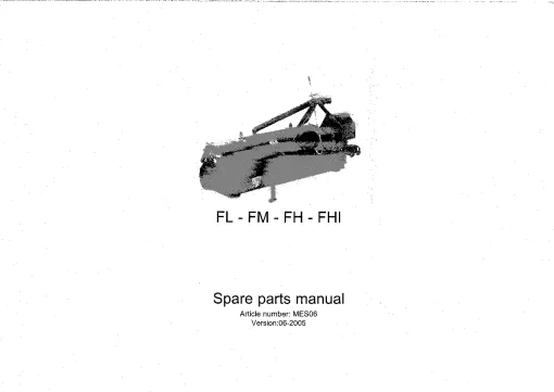 Kverneland FL FM FH FHI FDM Choppers 2005 Parts Manual Catalog Pdf Download
