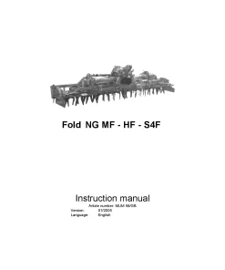 Kverneland Fold NG MF -HF -S4F Power Harrows 2005 Operation Maintenance Manual PDF download