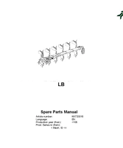 Kverneland LB Ploughs Reversible Mounted -2005 Parts Manual Catalog Pdf Download