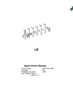 Kverneland LB Ploughs Reversible Mounted 2006 Parts Manual Catalog Pdf Download