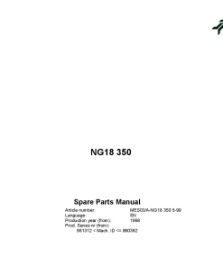 Kverneland NG18 350 Power Harrows 1998 Sn 981312-990392 Parts Manual Catalog Pdf Download