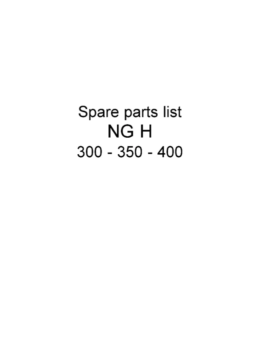 Kverneland NGH- 300 350 400 Power harrows 2002 Parts Manual Catalog Pdf Download