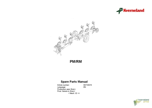Kverneland PM -RM Ploughs Reversible Semi-mounted -2005 Operation Maintenance Manual PDF download
