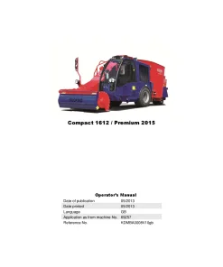 Kverneland Siloking Compact 1612 -Premium 2015 Operation Maintenance Manual PDF download