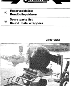 Kverneland Slilawran 7510 7551 Round Bale wrappers Parts Manual Catalog Pdf Download