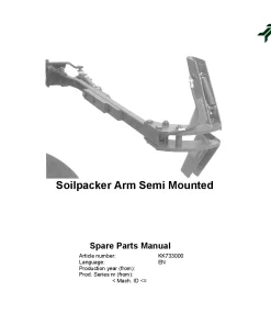 Kverneland Soilpacker Arm Semi Mounted Ploughs -2005 Parts Manual Catalog Pdf Download
