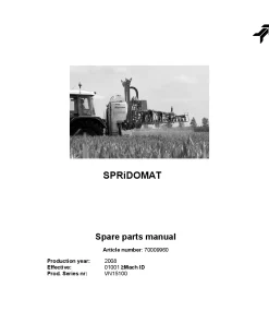 Kverneland Spridomat Sprayers Mounted 2008 Parts Manual Catalog Pdf Download