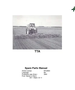 Kverneland TLA Cultivators 2003 Parts Manual Catalog Pdf Download