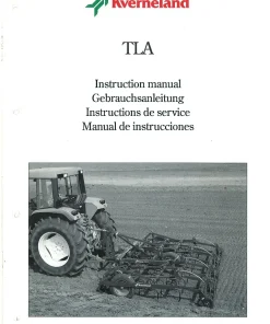 Kverneland TLA Cultivators Operation Maintenance Manual PDF download