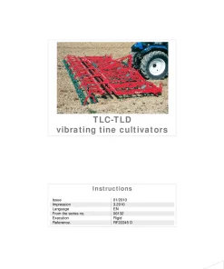 Kverneland TLC TLD Cultivators Vibrating tine 2010 Operation Maintenance Manual PDF download