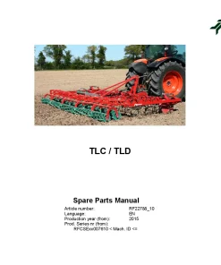 Kverneland TLC TLD Cultivators Vibrating tine 2015 Parts Manual Catalog Pdf Download