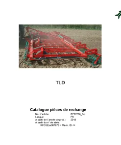 Kverneland TLD Cultivators Vibrating tine 2018 Sn 007878- Parts Manual Catalog Pdf Download