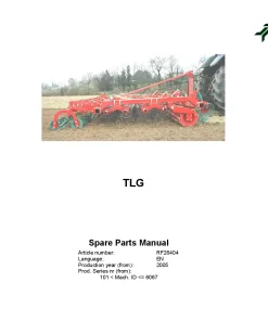 Kverneland TLG Cultivators seedbed 2005 Parts Manual Catalog Pdf Download