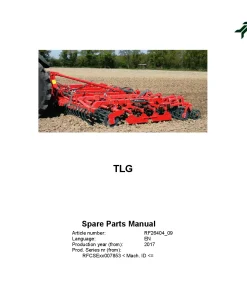 Kverneland TLG Cultivators seedbed 2017 Parts Manual Catalog Pdf Download