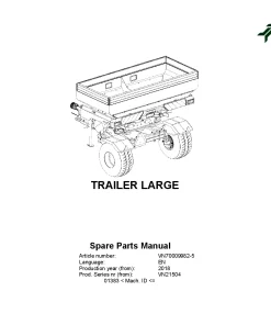Kverneland TRAILER LARGE Accessories Fertiliser spreaders 2018 Parts Manual Catalog Pdf Download