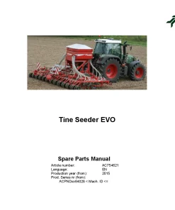 Kverneland Tine Seeder EVO Seeding combination Integrated 2015 Parts Manual Catalog Pdf Download