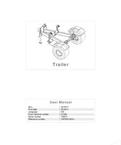 Kverneland Trailer Accessories Fertiliser spreaders 2017 Operation Maintenance Manual PDF download