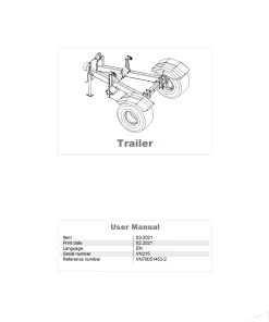 Kverneland Trailer Accessories Fertiliser spreaders 2021 Operation Maintenance Manual PDF download