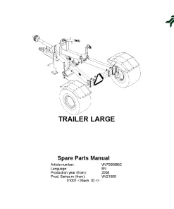 Kverneland Trailer Large Accessories Fertiliser spreaders 2008 Parts Manual Catalog Pdf Download