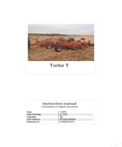Kverneland Turbo T Cultivators shallow 2015 Operation Maintenance Manual PDF download