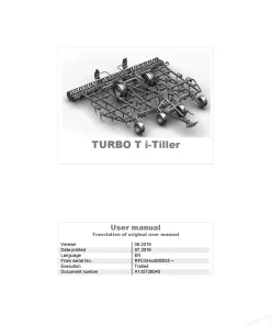 Kverneland Turbo T Cultivators shallow 2019 Operation Maintenance Manual PDF download