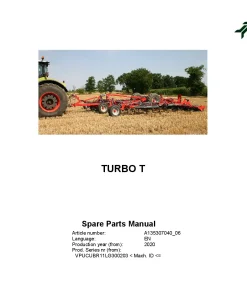 Kverneland Turbo T Cultivators shallow 2020 Parts Manual Catalog Pdf Download