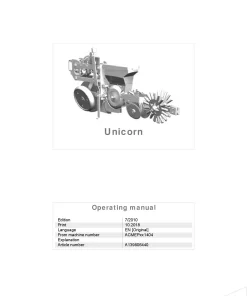 Kverneland Unicorn Precision drills 2018 Operation Maintenance Manual PDF download