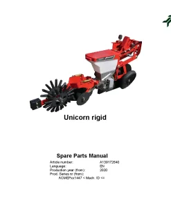 Kverneland Unicorn rigid Precision drills 2020 Parts Manual Catalog Pdf Download